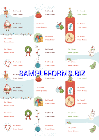 Christmas Gift Tag Label Template