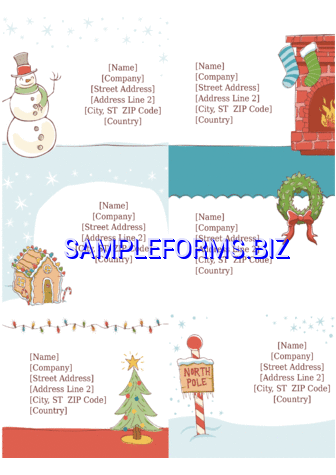 Christmas Shipping Label Template dotx pdf free